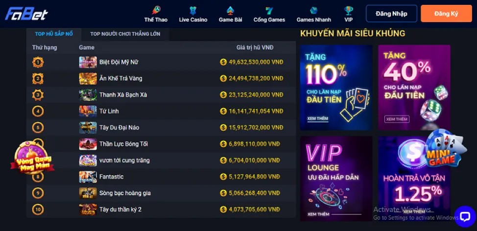 Khuyến mãi chào mừng ax88 game